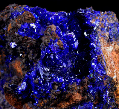 Azurite from 4750' Level, Phelps Dodge Morenci Mine, Morenci, Arizona