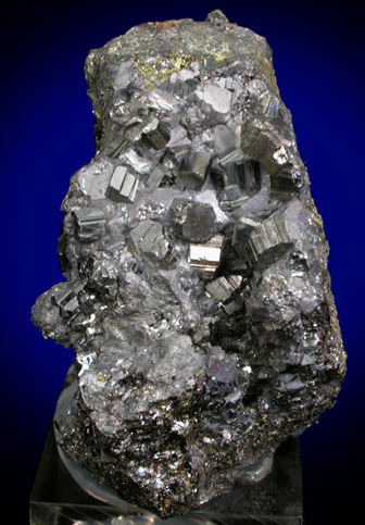 Bournonite on Galena from Casapalca District, Huarochiri Province, Peru