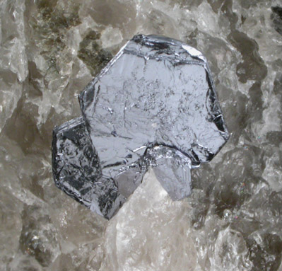 Molybdenite on Quartz from Moly Hill Mine, La Motte Township, Qubec, Canada