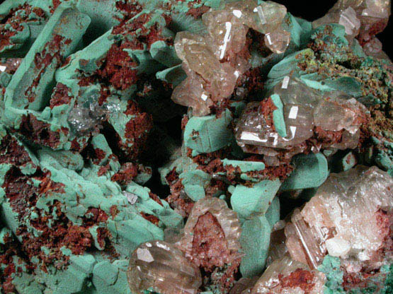 Malachite pseudomorphs after Azurite with Cerussite from Tsumeb Mine, Otavi-Bergland District, Oshikoto, Namibia