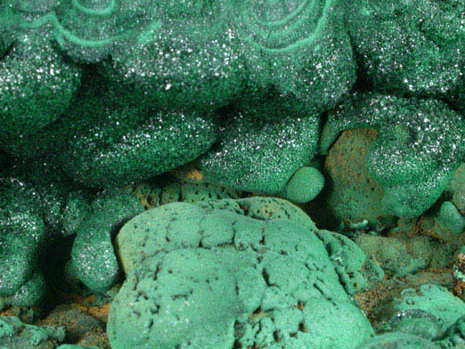 Malachite from Mashamba West Mine, 13 km west of Kolwezi, Katanga Copperbelt, Lualaba Province, Democratic Republic of the Congo