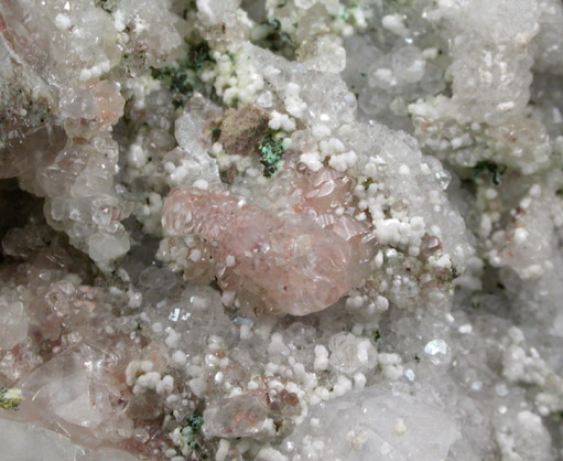 Copper, Calcite, Analcime, Albite, Quartz from Keweenaw Peninsula Copper District, Michigan