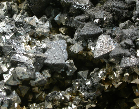 Freibergite on Pyrite from Animas Mine, Potosi, Bolivia