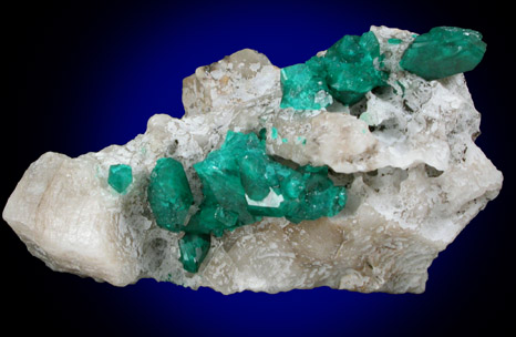 Dioptase from Altyn-Tyube, 66 km east of Karagandy, Karaganda Oblast', Kazakhstan (Type Locality for Dioptase)