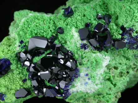 Azurite on Smithsonite from Tsumeb Mine, Otavi-Bergland District, Oshikoto, Namibia