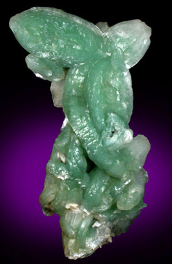 Stilbite-Ca (green) from Sakur, Maharashtra, India