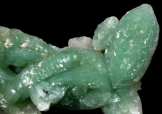 Stilbite-Ca (green) from Sakur, Maharashtra, India