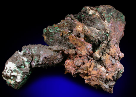 Copper with Malachite from Bisbee, Warren District, Cochise County, Arizona