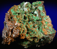 Malachite with Calcite from Bisbee, Warren District, Cochise County, Arizona