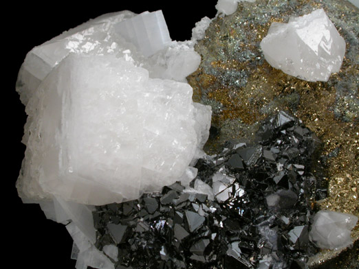 Calcite, Sphalerite, Galena, Pyrite, Anhydrite from Naica District, Saucillo, Chihuahua, Mexico