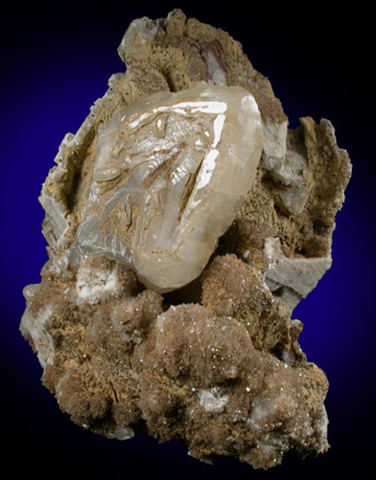 Calcite on Quartz pseudomorphs after Anhydrite from Paterson (New Street Quarry), Paterson, Passaic County, New Jersey