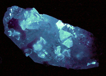 Scheelite on Quartz from Tae Wha Mine, Chungju, Chungchongpukdo, South Korea