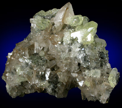 Anglesite, Cerussite, Galena from Touissit Mine, 21 km SSE of Oujda, Jerada Province, Oriental, Morocco
