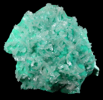 Hemimorphite on Aurichalcite from 79 Mine, Banner District, near Hayden, Gila County, Arizona