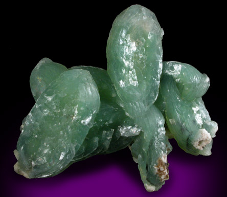 Stilbite-Ca (green) from Sakur, Maharashtra, India