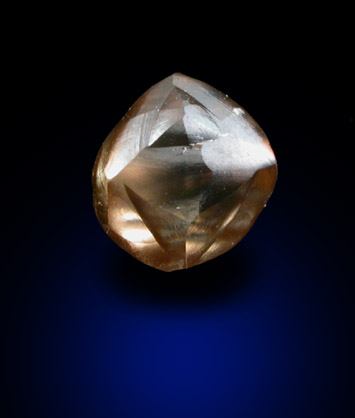 Diamond (0.71 carat brown octahedral crystal) from Northern Cape Province, South Africa