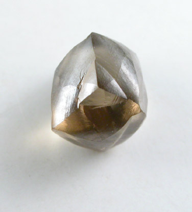 Diamond (0.71 carat brown octahedral crystal) from Northern Cape Province, South Africa