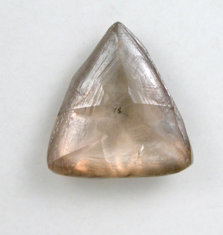 Diamond (1.18 carat brown macle, twinned crystal) from Premier Mine, Gauteng Province, South Africa