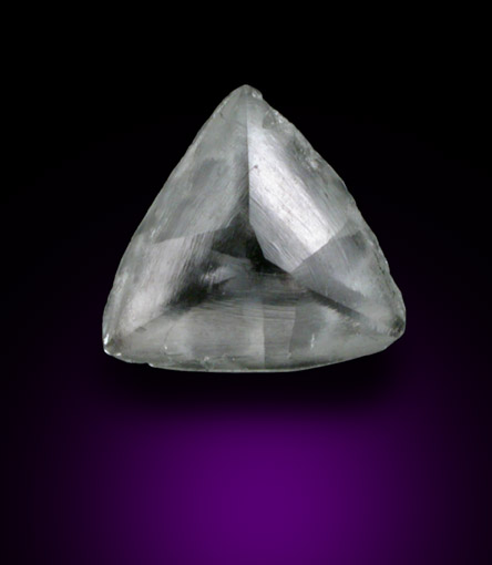 Diamond (0.64 carat colorless macle, twinned crystal) from Premier Mine, Gauteng Province, South Africa