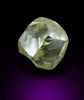 Diamond (0.86 carat yellow dodecahedral crystal) from Orapa Mine, south of the Makgadikgadi Pans, Botswana