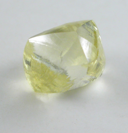 Diamond (0.58 carat fancy-yellow dodecahedral crystal) from Premier Mine, Gauteng Province, South Africa