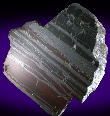 Magnetite with siliceous banding (Taconite formation) from Mesabi Range, Minnesota