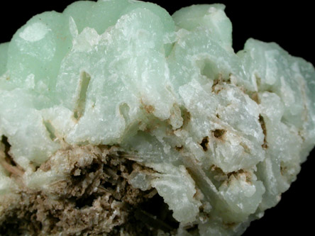 Prehnite pseudomorphs after Anhydrite with Calcite from Pumping Station, McBride Avenue, Woodland Park, Paterson, Passaic County, New Jersey