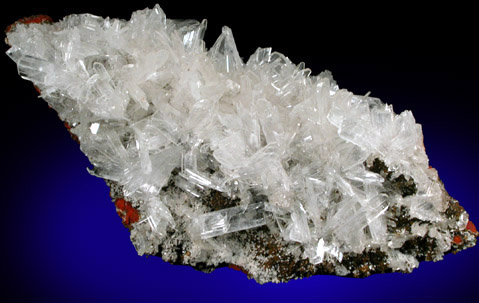 Hemimorphite with Calcite from Santa Eulalia District, Aquiles Serdn, Chihuahua, Mexico