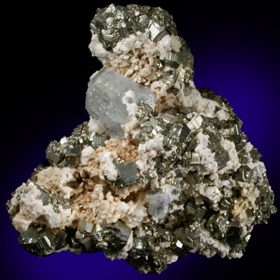 Fluorite, Pyrite, Barite from Naica District, Saucillo, Chihuahua, Mexico