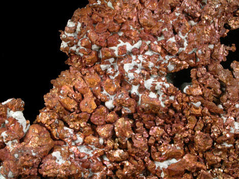 Copper (crystallized) from Ray Mine, Mineral Creek District, Pinal County, Arizona