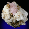 Quartz var. Rose Quartz Crystals with Eosphorite from Rose Quartz Locality, Plumbago Mountain, Oxford County, Maine