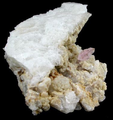 Quartz var. Rose Quartz Crystals from Rose Quartz Locality, Plumbago Mountain, Oxford County, Maine