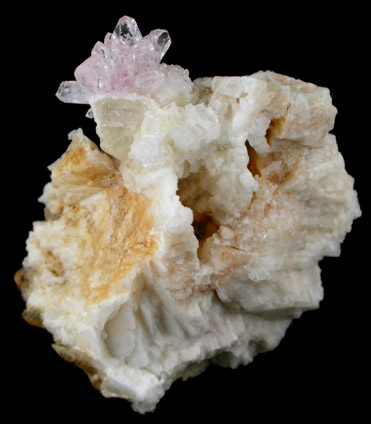 Quartz var. Rose Quartz Crystals from Rose Quartz Locality, Plumbago Mountain, Oxford County, Maine