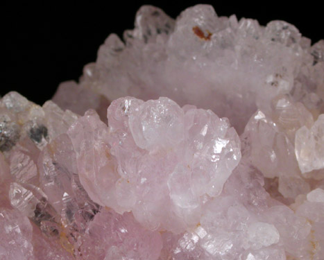 Quartz var. Rose Quartz Crystals from Lavra da Ilha, Taquaral, Jequitinhonha River, Minas Gerais, Brazil