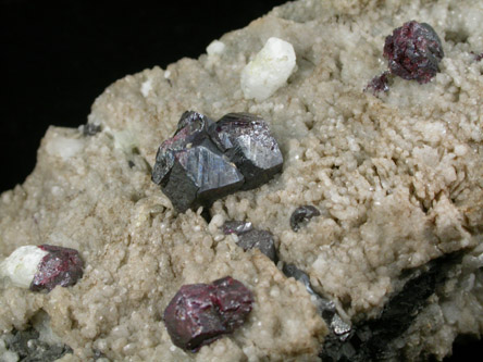 Cuprite, Barite, Calcite, Quartz from Cornwall, England
