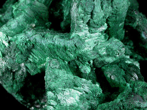 Malachite pseudomorphs after Azurite from Emke Mine, Windhoek District, Namibia