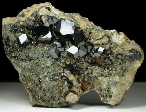 Andradite var. Melanite Garnet from New Idria District, San Benito County, California