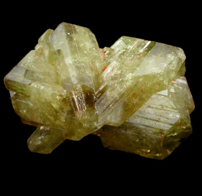 Chrysoberyl (twinned crystals) from Colatina, Espirito Santo, Brazil