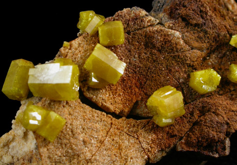 Pyromorphite from Bunker Hill Mine, Level 9, Coeur d'Alene District, Shoshone County, Idaho