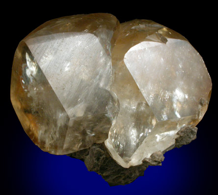 Calcite (twinned crystals) from Berry Materials Quarry, North Vernon, Jennings County, Indiana
