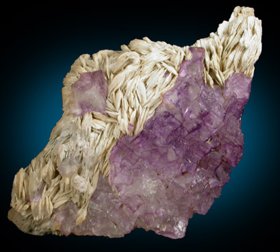 Fluorite on Barite from Caldwell Stone Quarry, Danville, Boyle County, Kentucky