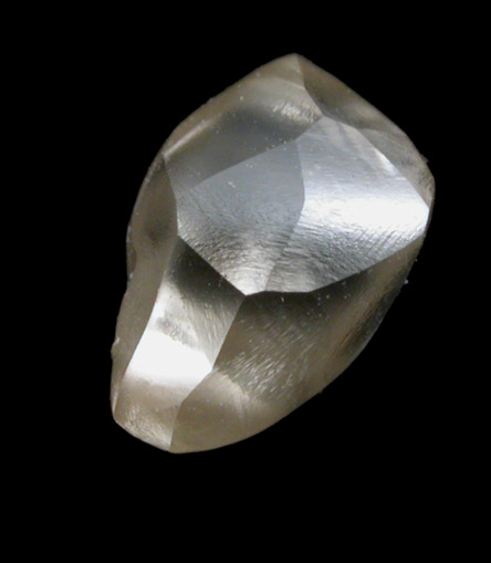 Diamond (0.91 carat pinkish-gray dodecahedral crystal) from Baken Mine, Northern Cape Province, South Africa