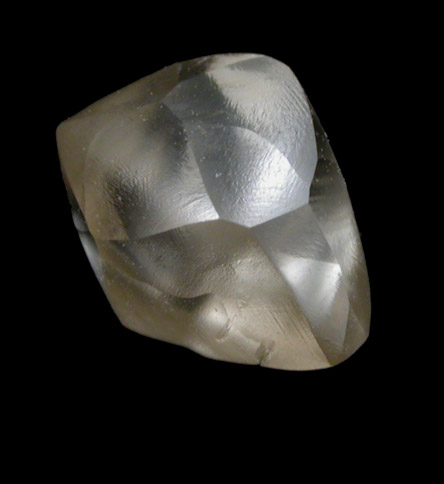 Diamond (0.91 carat pinkish-gray dodecahedral crystal) from Baken Mine, Northern Cape Province, South Africa