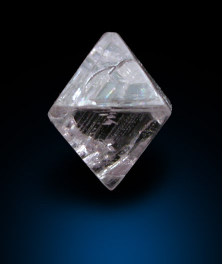 Diamond (0.60 carat purple-pink octahedral crystal) from Argyle Mine, Kimberley, Western Australia, Australia