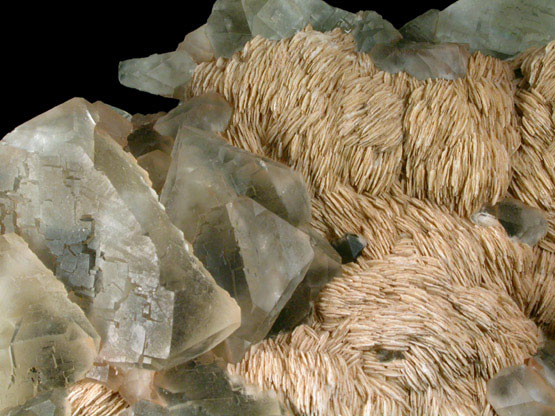 Fluorite on Barite from Rogers Property, Madoc, Ontario, Canada