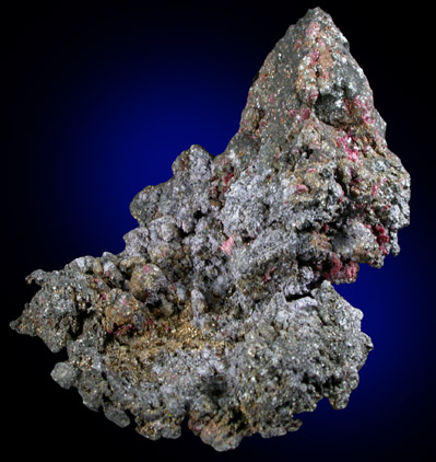 Erythrite on Silver from Cobalt District, Ontario, Canada