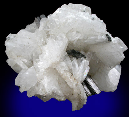 Albite with Aegirine from De-Mix Quarry, Mont Saint-Hilaire, Qubec, Canada