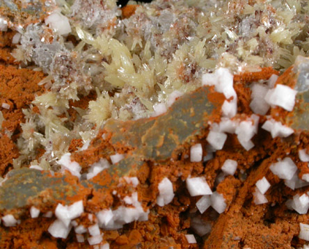 Mimetite and Calcite from Tsumeb Mine, Otavi-Bergland District, Oshikoto, Namibia