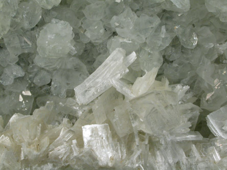 Pectolite on Datolite from Millington Quarry, Bernards Township, Somerset County, New Jersey