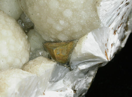 Pectolite with Pyrite from Millington Quarry, Bernards Township, Somerset County, New Jersey